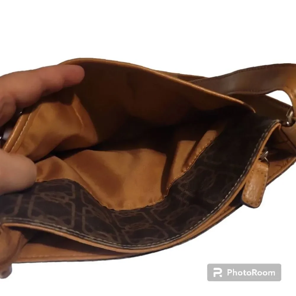Treviso Brown Faux Leather Shoulder Bag